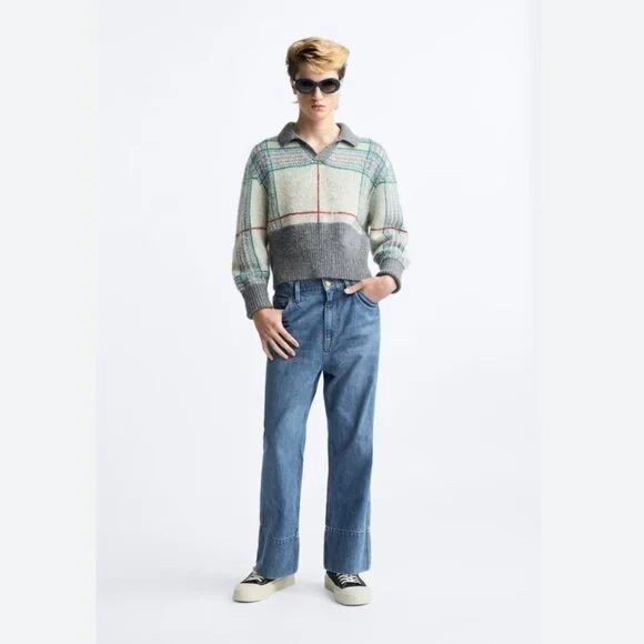 【新品未使用】HARRY LAMBERT ZARA DENIM TROUSERS Zara x Harry Lambert Jeans Mens 31 Baggy Relaxed Distressed